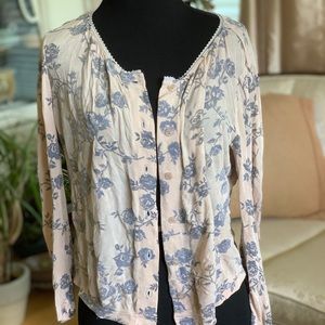 Vintage xoxo stretchy floral cardigan